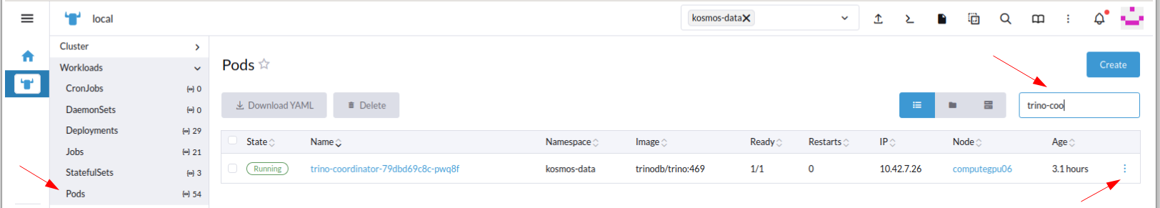 Trino - acces console